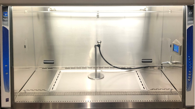 Non-permanent particle counter integration