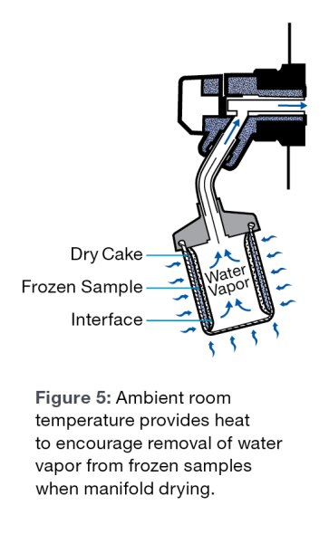 Ambient room temperature provides heat for lyophilization