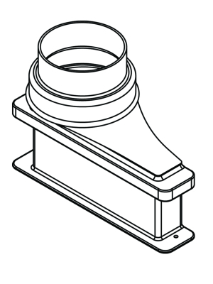 Lower Duct Exhaust Transition Adapter for 5 inch diameter connection 3912402