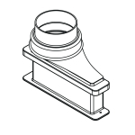 Lower Duct Exhaust Transition Adapter for 5 inch diameter connection 3912402